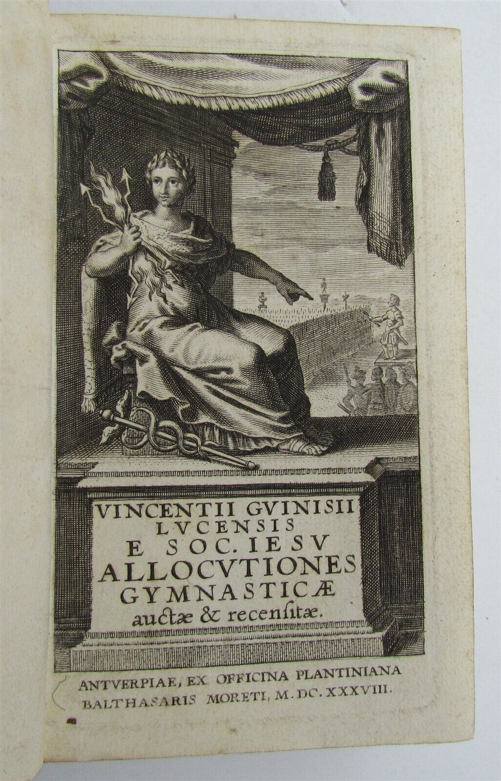 1638 PLANTIN PRESS Vicenzo GUINIGGI Allocutiones gymnasticae antique VELLUM