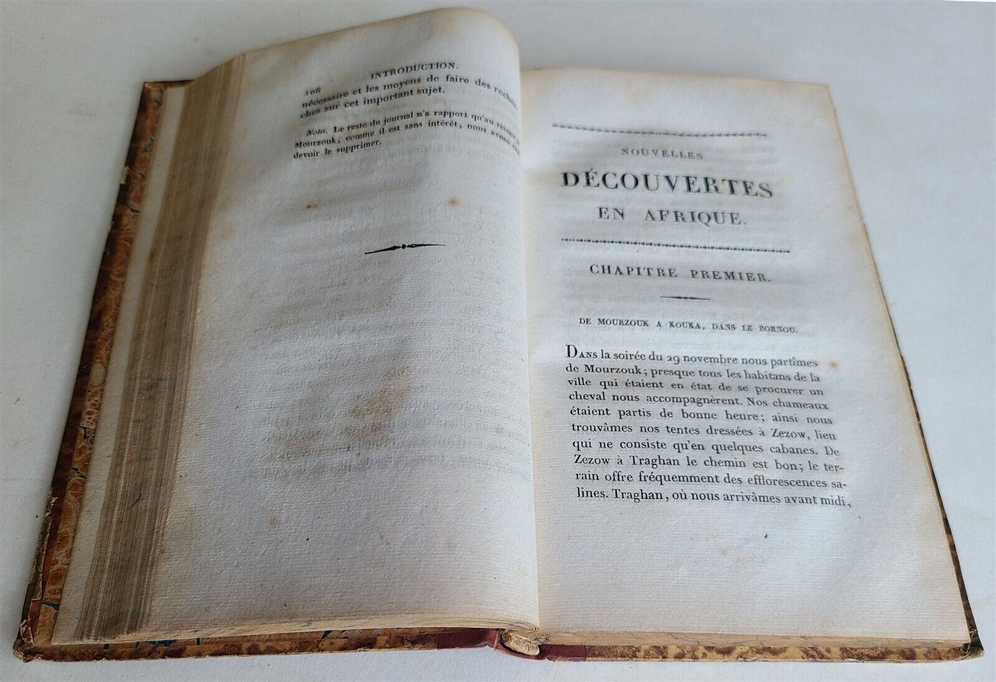 1826 TRAVELS & DISCOVERIES in AFRICA antique in FRENCH Vol. I