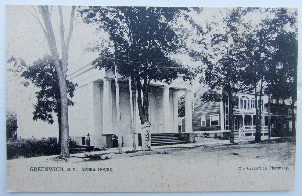 GREENWICH NY OPERA HOUSE ANTIQUE POSTCARD