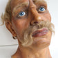 ANTIQUE WAX MANNEQUIN HEAD rare LIFE SIZE tortured soul