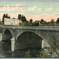 MASSENA SPRINGS NY RACKET RIVER BRIDGE ANTIQUE POSTCARD