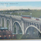 VINTAGE POSTCARD THE EIGHTH STREET BRIDGE ALLENTOWN PA train railroad railway
