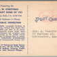 WEST ROXBURY BOSTON MA CHRISTMAS MODEL GIFT HOME OF 1951 VINTAGE POSTCARD