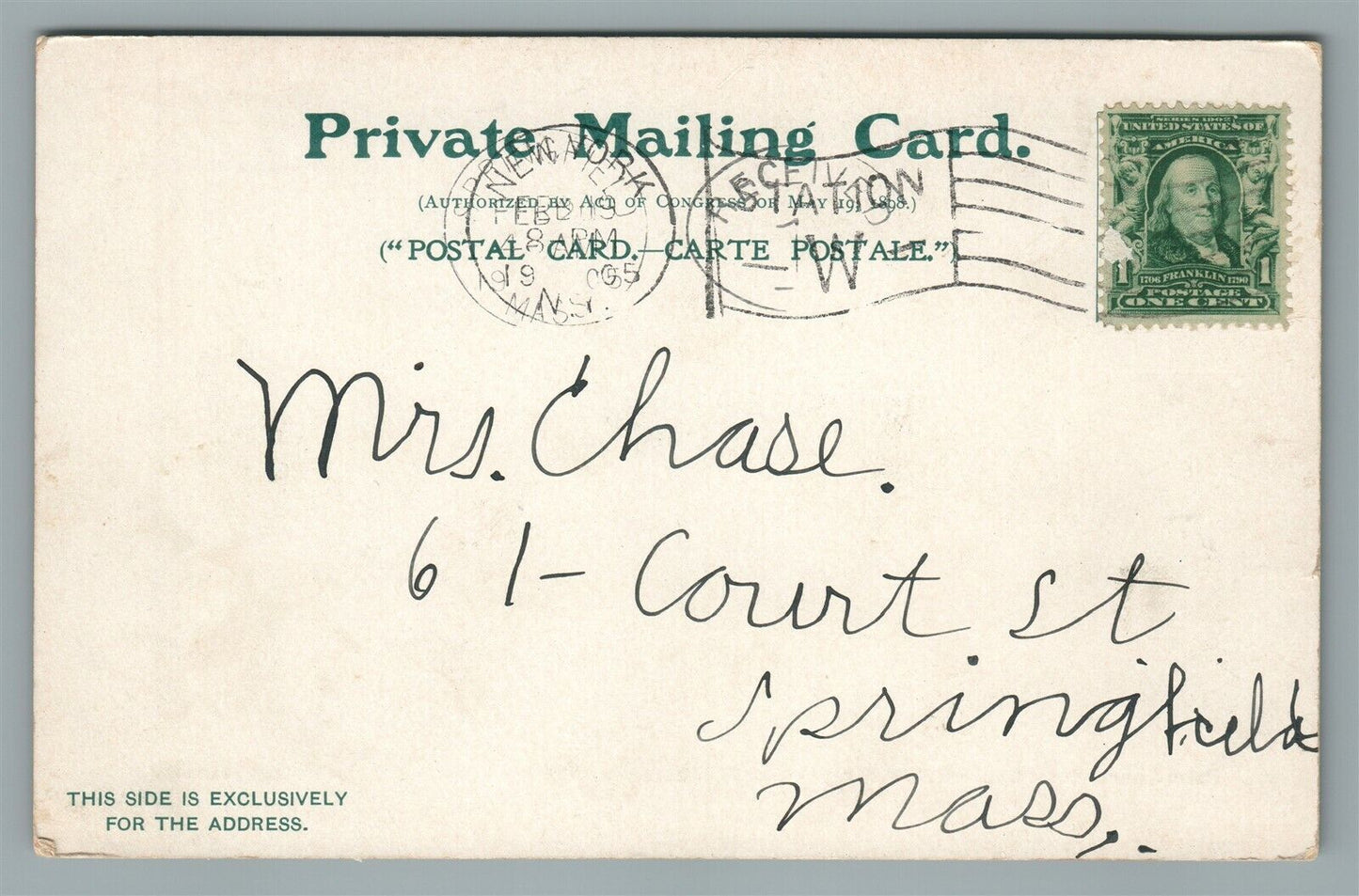 NEW YORK NY HOTEL ENDICOTT 81st STREET ANTIQUE POSTCARD