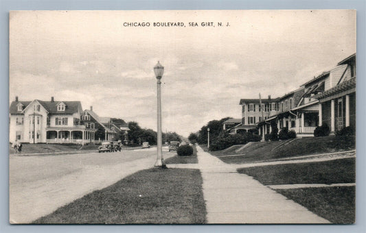 SEA GIRT NJ CHICAGO BOULEVARD ANTIQUE POSTCARD