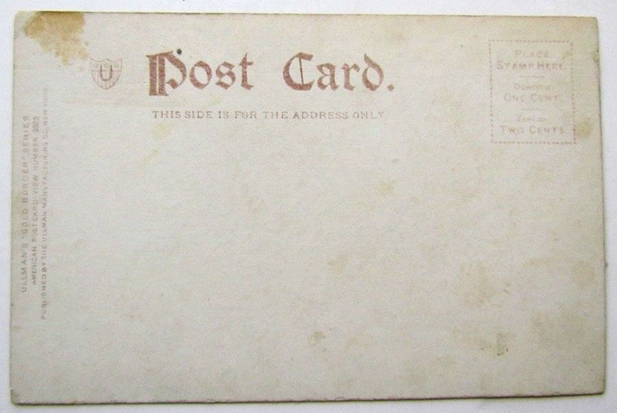 VINTAGE UNDIVIDED POSTCARD RIVERSIDE DRIVE NEW YORK