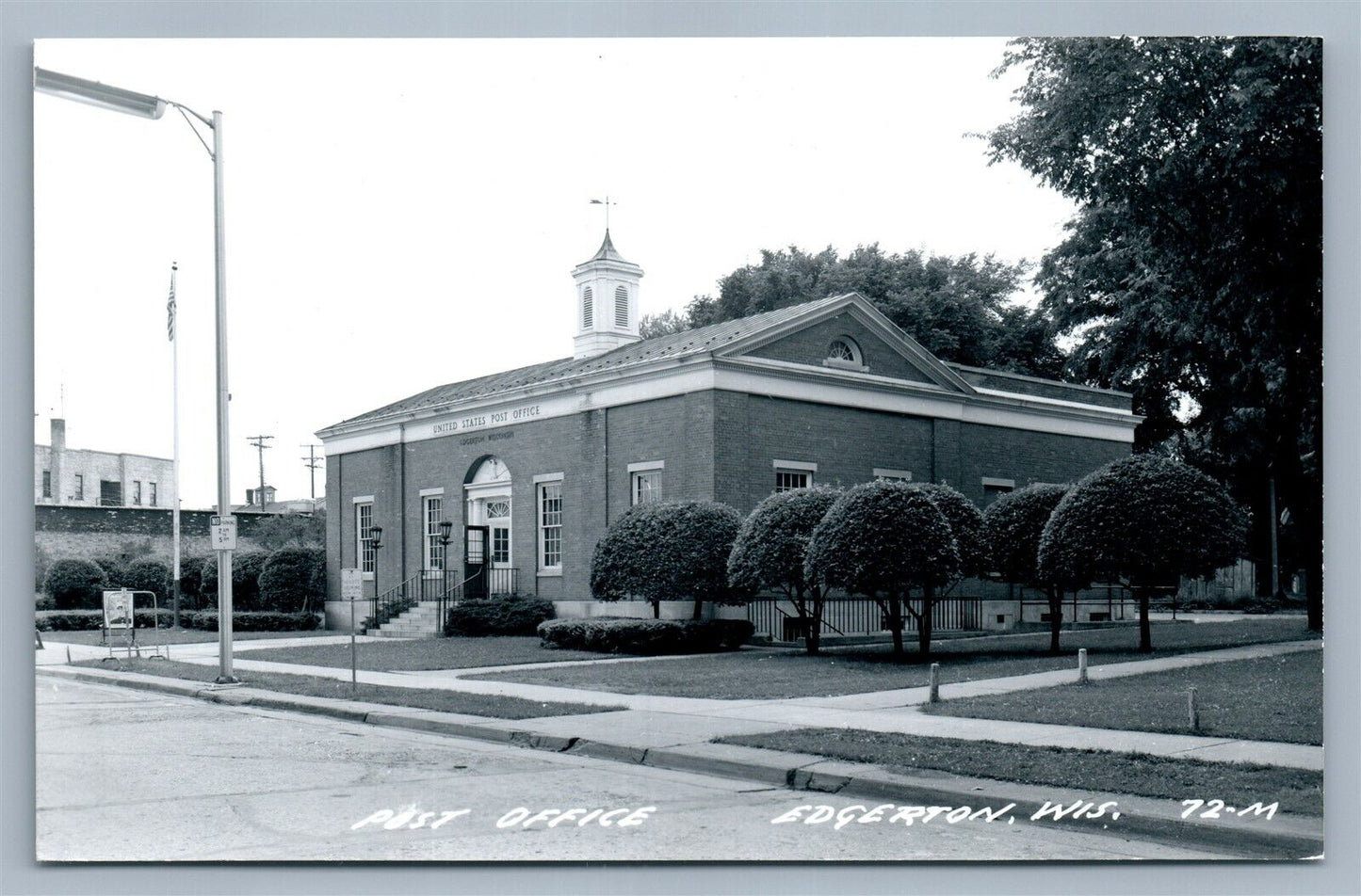 EDGERTON WI POST OFFICE VINTAGE REAL PHOTO POSTCARD RPPC