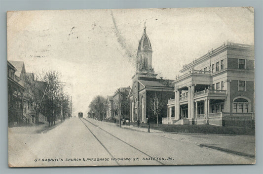 HAZLETON PA WYOMING STREET ANTIQUE POSTCARD