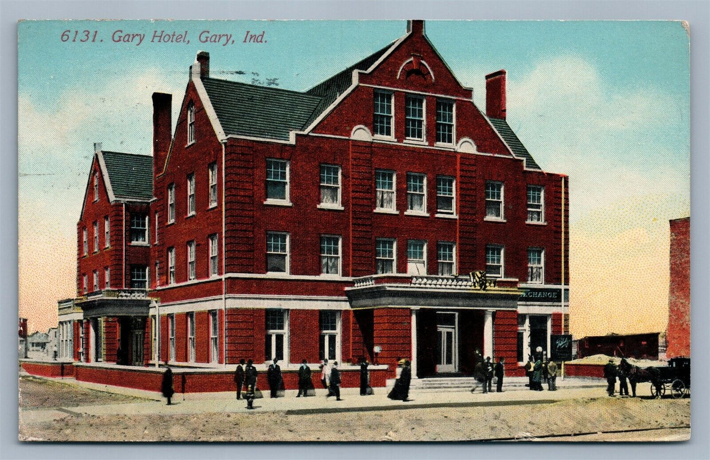 GARY IND HOTEL ANTIQUE POSTCARD