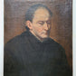 17th-18th century PORTRAIT of FRANCIS BORGIA OIL on CANVAS 17 x 22" antique