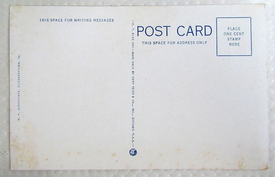 ANTIQUE POSTCARD GRAND LODGE & FORMAL GARDENS MASONIC HOMES ELIZABETHTOWN PA