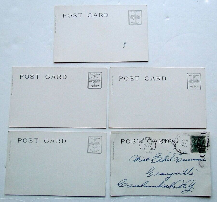 LOT OF 6  ANTIQUE UNDIVIDED COMIC POSTCARDS SINGER ARTIST SPORTSMAN SCHOOLMARM