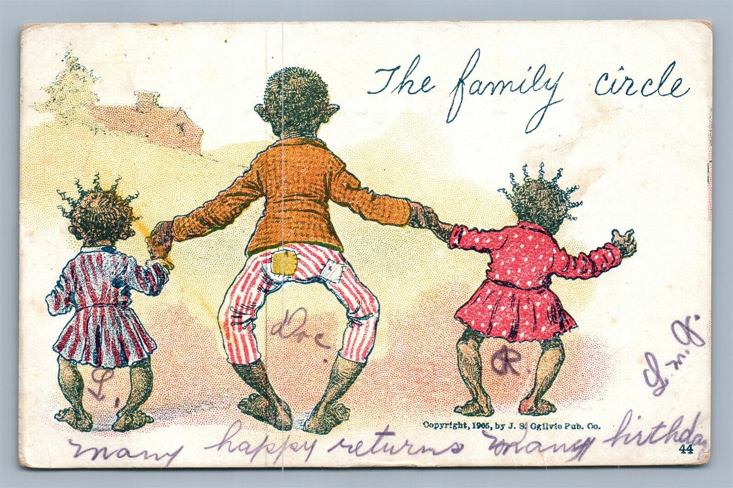 THE FAMILY CIRCLE COMIC ANTIQUE POSTCARD