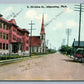 ISHPEMING MI E.DIVISION ST. ANTIQUE POSTCARD