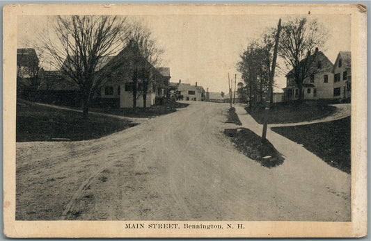 BENNINGTON NH MAIN STREET ANTIQUE POSTCARD