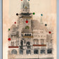 1900 PARIS EXPOSITION ANTIQUE POSTCARD PAVILLION DE LA HONGRIE SPANGLED APPLIQUE