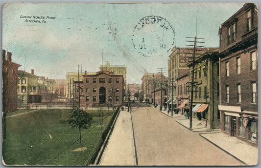 ALTOONA PA LOGAN HOUSE PARK ANTIQUE POSTCARD