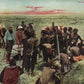 AFRICA END of LION HUNT ANTIQUE POSTCARD