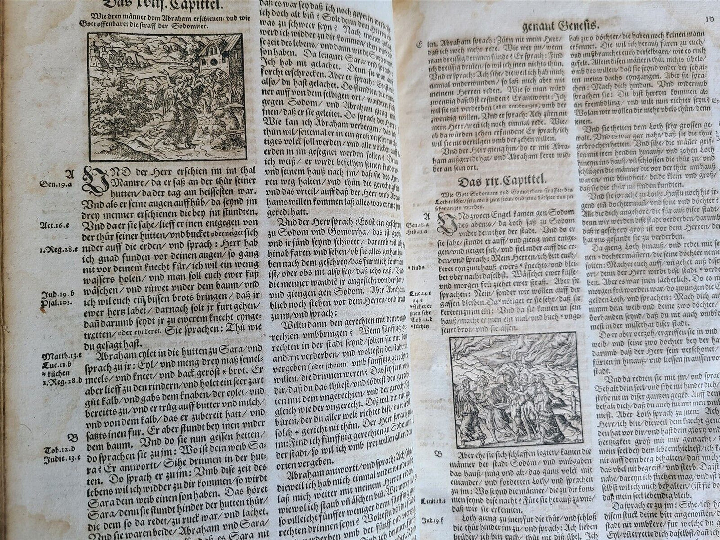 1597 BIBLE ILLUSTRATED by JM Bocksberger & Jost Amman FOLIO antique GERMAN