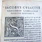 1588 LAW BOOK PARATITLA IACOBI CUIACII antique Jacques Cujas in LATIN vellum