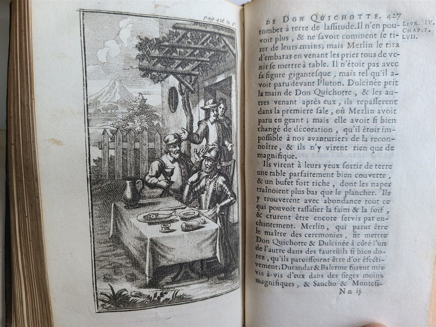 1713 DON QUICHOTTE DE LA MANCHE by CERVANTES 6 VOLUMES antique ILLUSTRATED