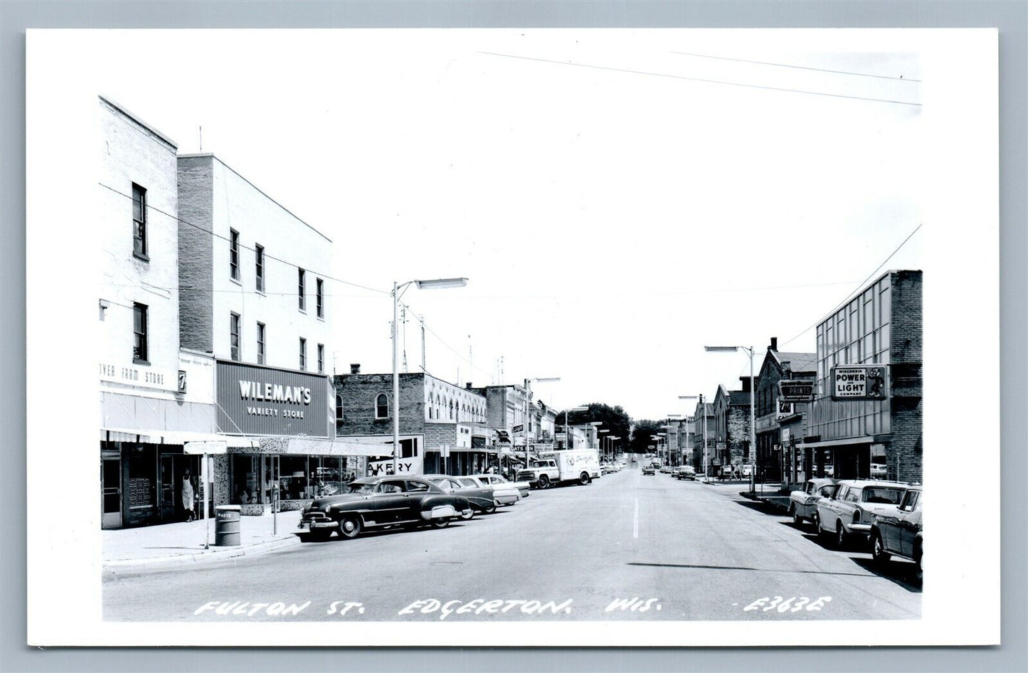 EDGERTON WI FULTON STREET VINTAGE REAL PHOTO POSTCARD RPPC