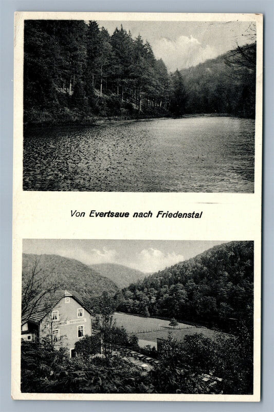 ABENDEN GERMANY AUSFLUGSORT HAUS FRIEDENSTAL VINTAGE POSTCARD