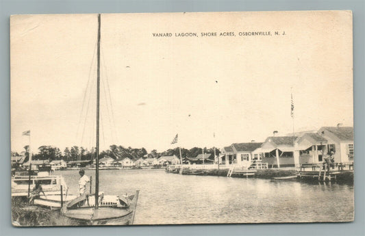OSBORNVILLE NJ VANARD LAGOON ANTIQUE POSTCARD