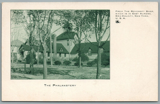 EAST AURORA NY PHALANSTERY FROM ROYCROFT SHOP ANTIQUE POSTCARD PRIVATE MAILING