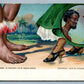 FOOTWEAR OF NATIONS S.AFRICA WOONSOCKET RUBBER CO ADVERTISING ANTIQUE POSTCARD