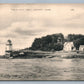 ARROWSIC ME DUBLIN POINT LIGHTHOUSE ANTIQUE POSTCARD