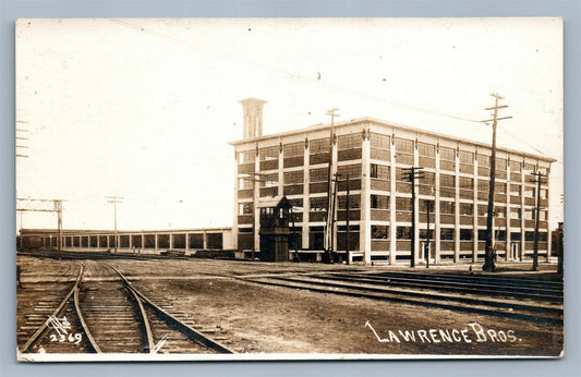 LAWRENCE BROS. MILLS ANTIQUE REAL PHOTO POSTCARD RPPC w/ PALMYRA MO POSTMARK