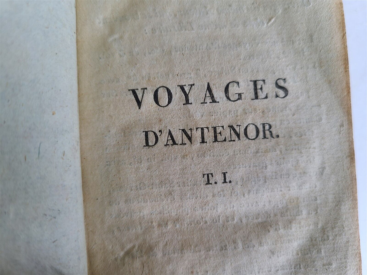 1811 ANTENOR'S TRAVELS Voyages d'Antenor en Grece et en Asie ANTIQUE iilustrated