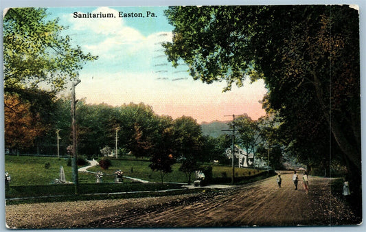 EASTON PA SANITARIUM 1916 ANTIQUE POSTCARD