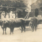 OX CART TOWN STREET SCENE ANTIQUE REAL PHOTO POSTCARD RPPC