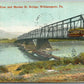 WILLIAMSPORT PA MARKET STREET BRIDGE w/ TROLLEY 1911 ANTIQUE POSTCARD