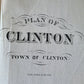 PLAN of TOWN of CLINTON MA antique 31.5 by 39.5"