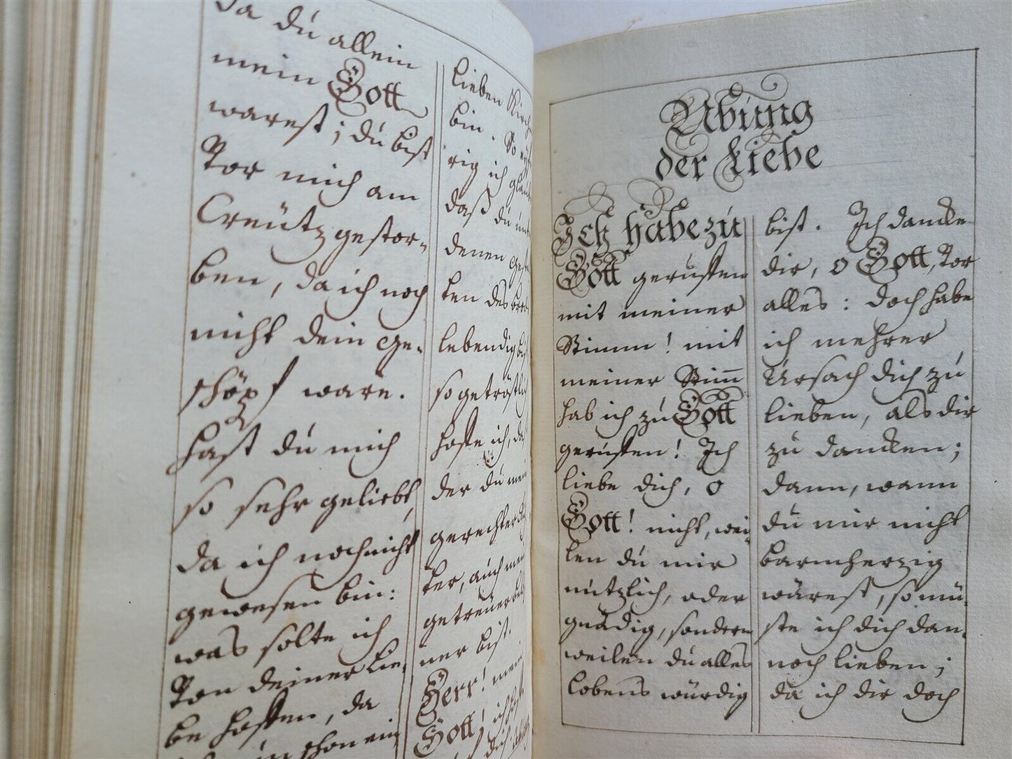 18th century GERMAN MANUSCRIPT PRAYER BOOK antique HANDWRITTEN