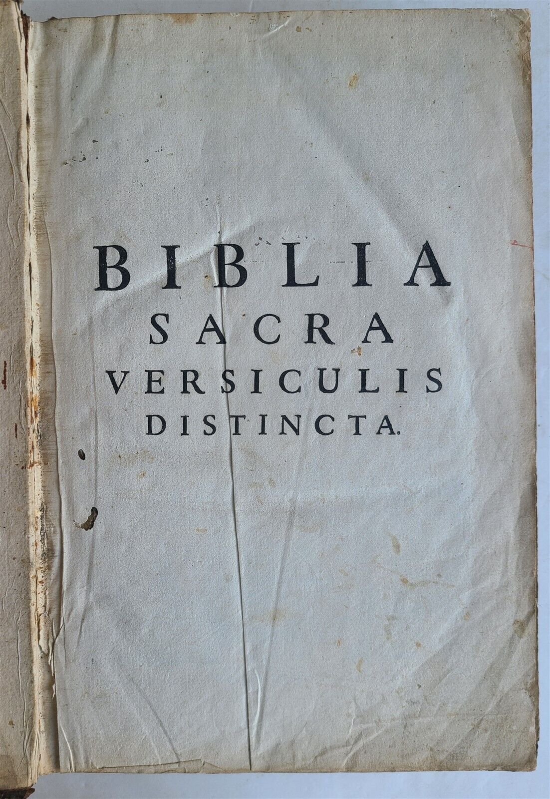 1675 BIBLE in LATIN ANTIQUE FOLIO printed in Lyon France