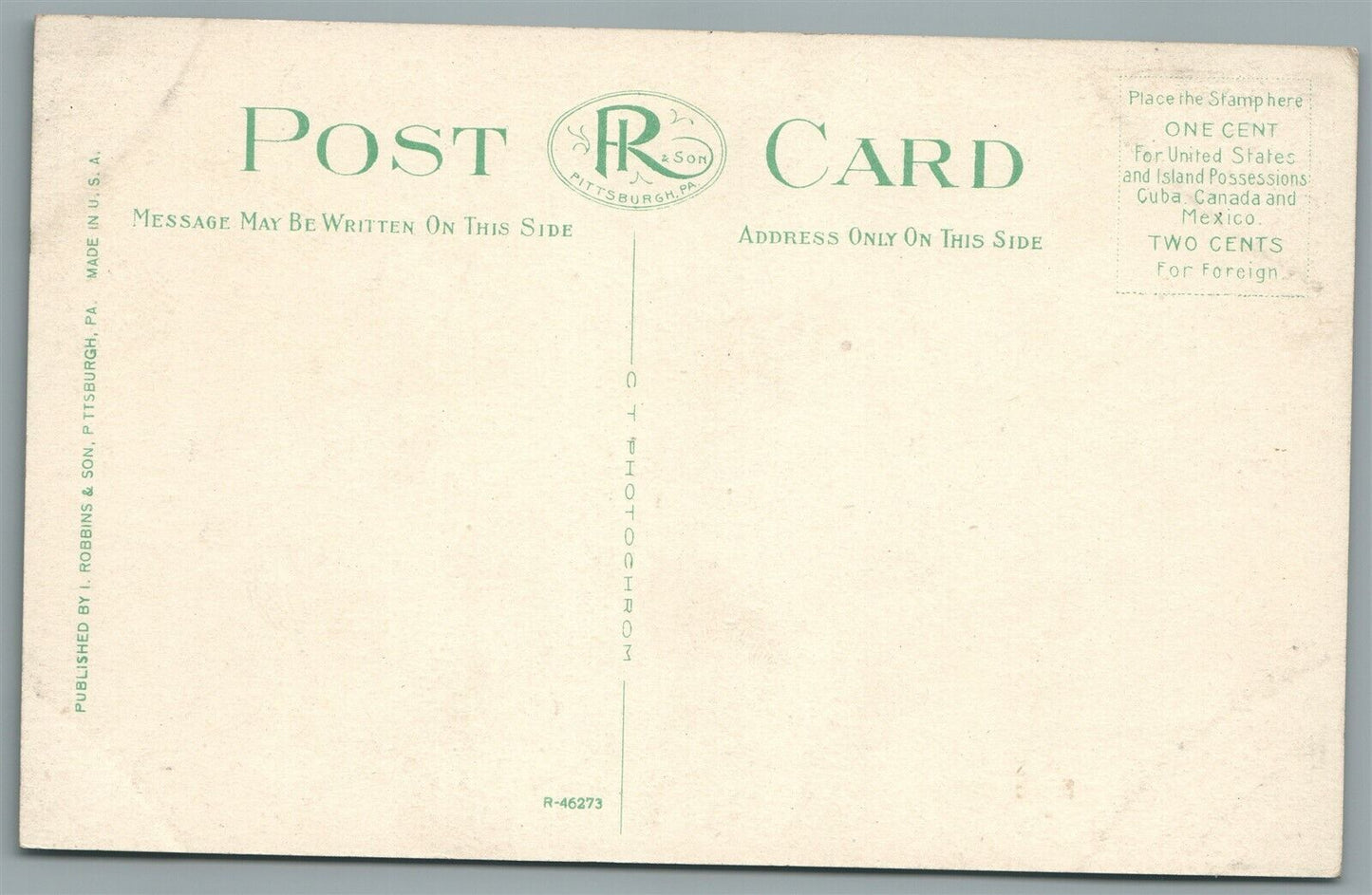 ALTOONA PA SAINT LEO ROMAN CATHOLIC CHURCH ANTIQUE POSTCARD
