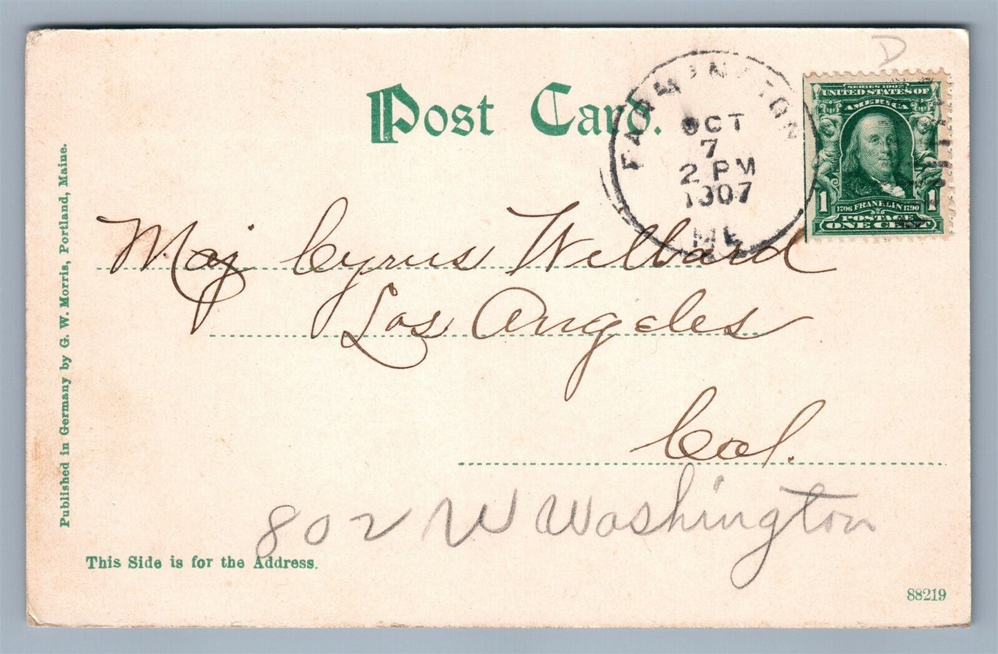 FARMINGTON ME BROADWAY ANTIQUE POSTCARD