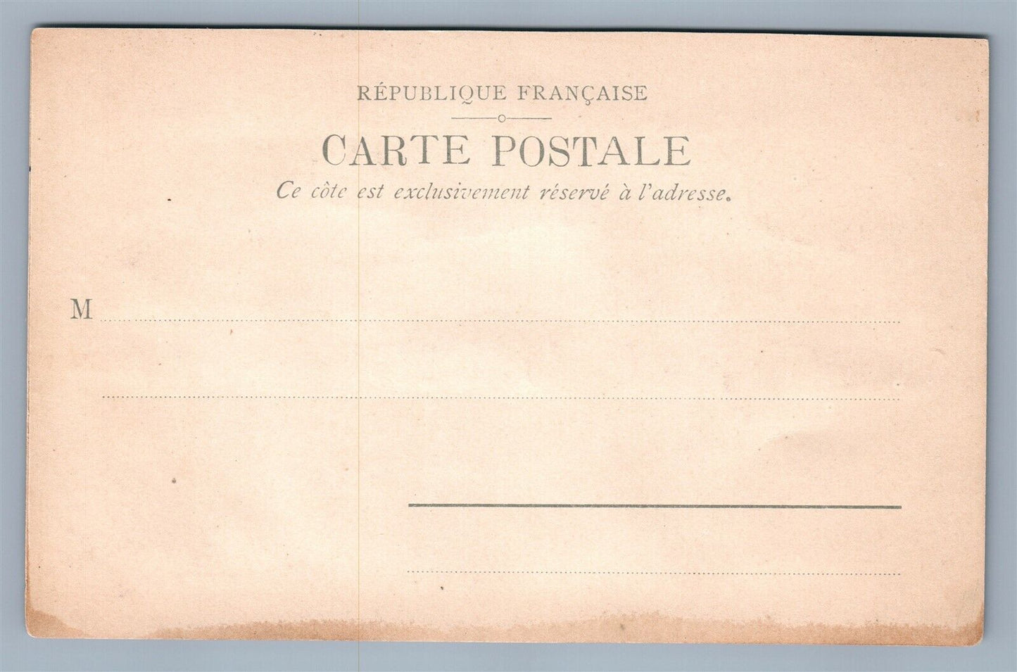 PARIS FRANCE LOUVRE ET MONUMENT DE GAMBETTA ANTIQUE POSTCARD