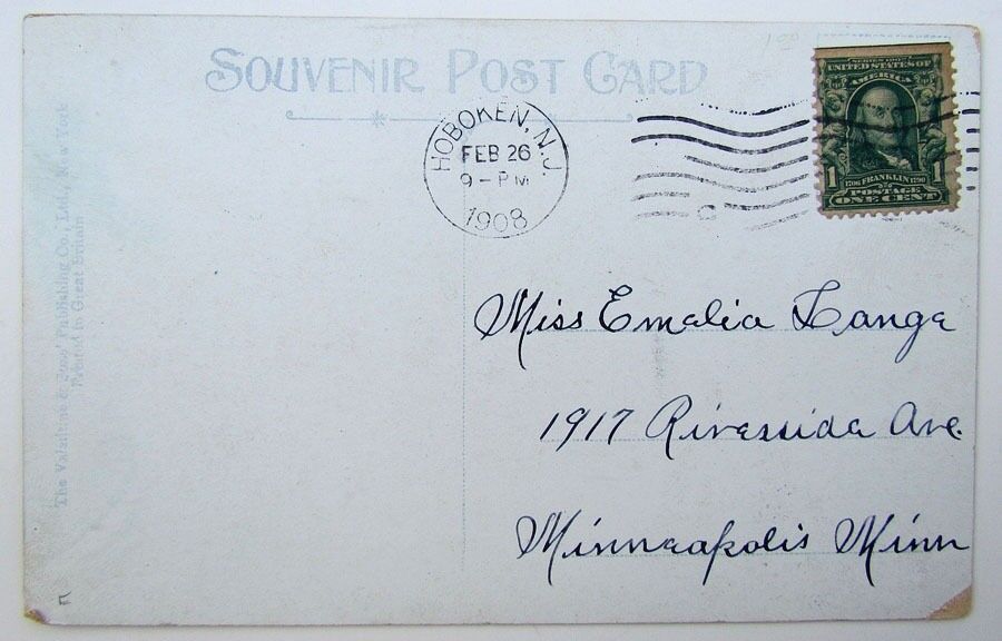1908 VINTAGE POSTCARD ELECTRIC LOCOMOTIVE Mc ADOO TUNNEL NY railroad railway