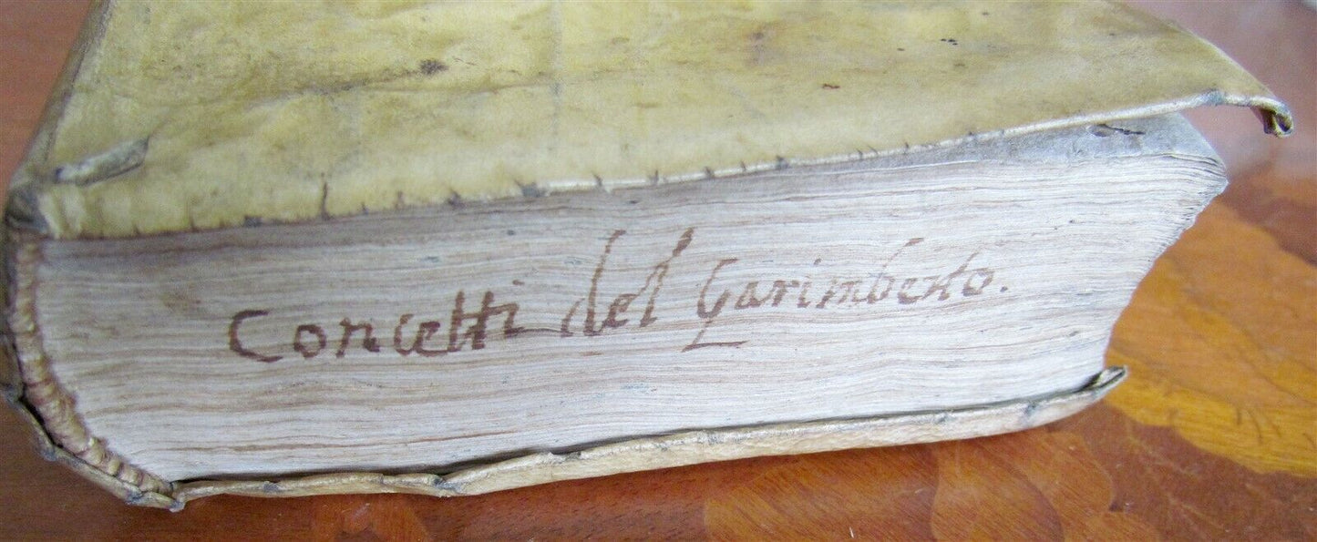 1585 CONCETTI DI HIERONIMO GARIMBERTO antique 16th CENTURY VELLUM BINDING