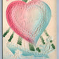 VALENTINE ANTIQUE EMBOSSED POSTCARD CUPID IN THE BOAT w/ HEART SAIL