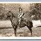 AMERICAN INDIAN BEAUTY ON HORSE VINTAGE REAL PHOTO POSTCARD RPPC