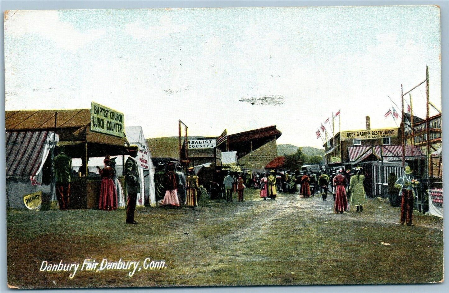 DANBURY CT FAIR 1909 ANTIQUE POSTCARD