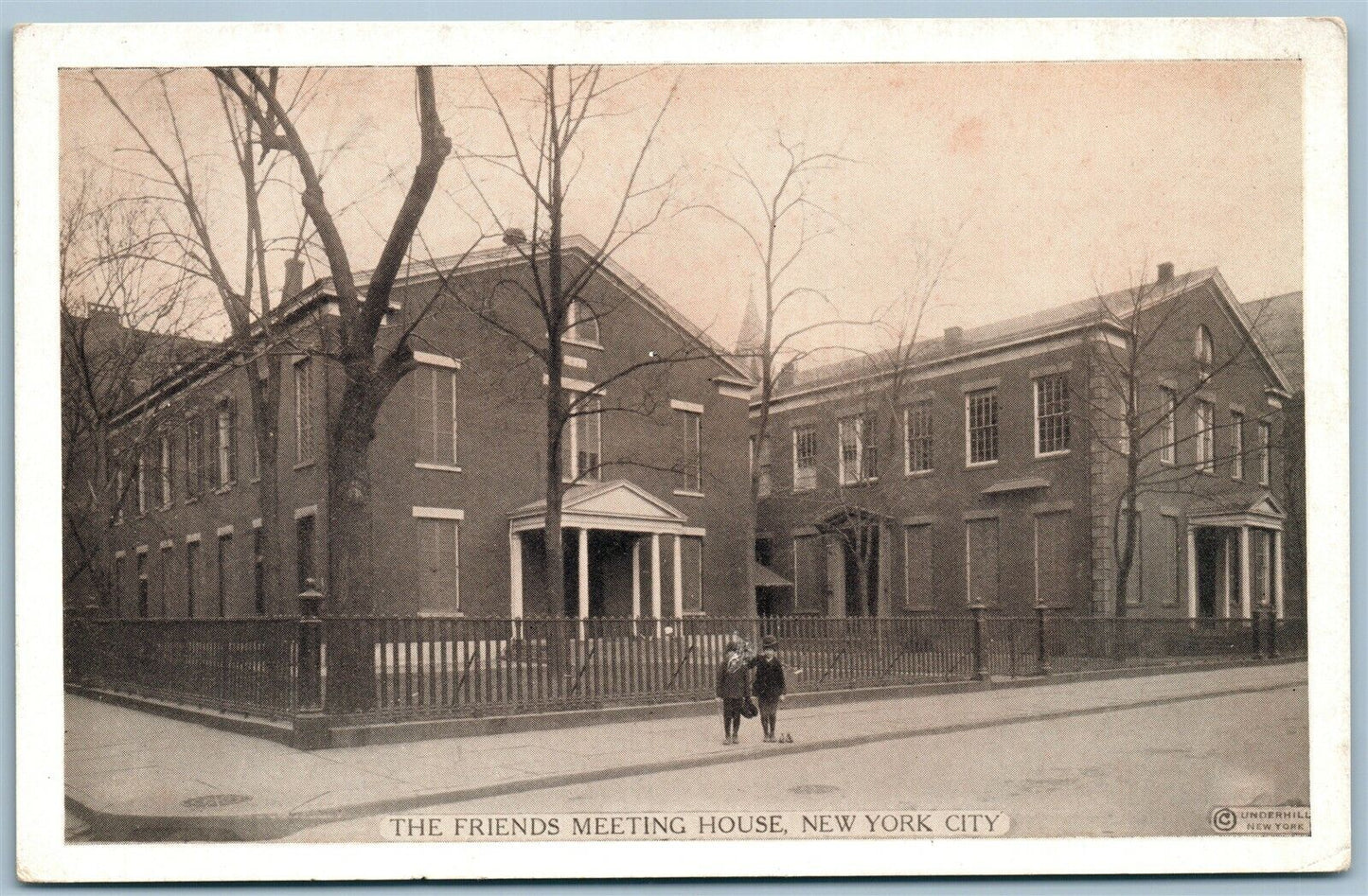 NEW YORK CITY NY FRIENDS MEETING HOUSE VINTAGE POSTCARD