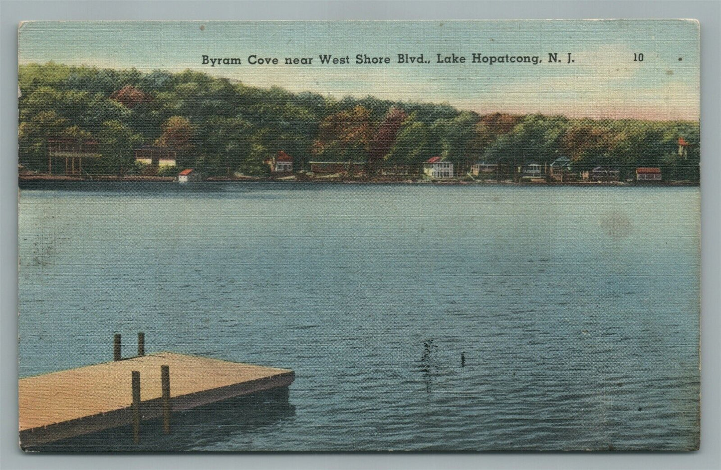 LAKE HOPATCONG NJ BYRAM COVE VINTAGE POSTCARD