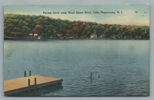 LAKE HOPATCONG NJ BYRAM COVE VINTAGE POSTCARD